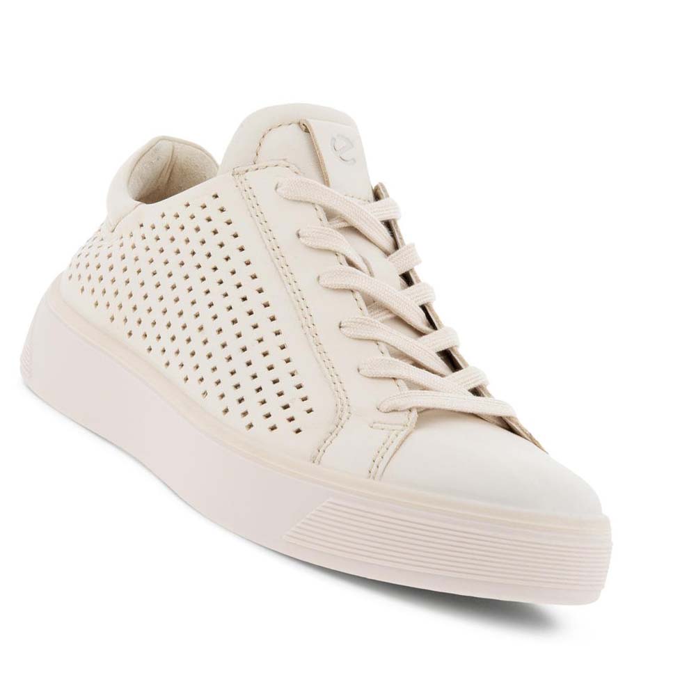 Women's Ecco Street Tray W Laced Casual Shoes White | Canada 92NWY